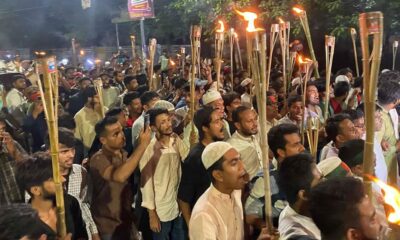 সোহাগ হত্যার প্রতিবাদে ছাত্রদের মশাল মিছিল