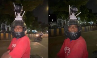 হামলার ভয়ে হেলমেটে সিসি ক্যামেরা লাগিয়ে ঘুরছেন যুবক
