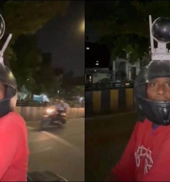 হামলার ভয়ে হেলমেটে সিসি ক্যামেরা লাগিয়ে ঘুরছেন যুবক