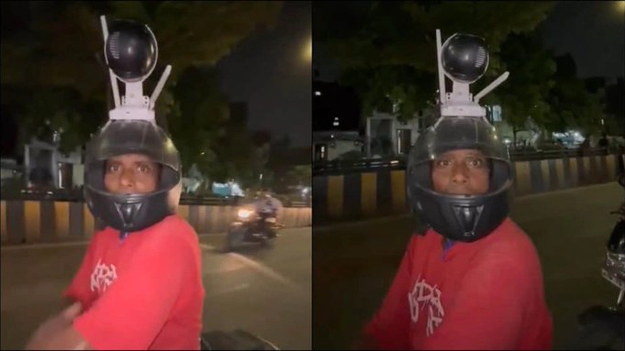 হামলার ভয়ে হেলমেটে সিসি ক্যামেরা লাগিয়ে ঘুরছেন যুবক