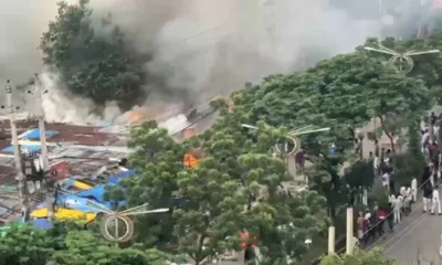 নারায়ণগঞ্জে হকার্স মার্কেটে ভয়াবহ আগুন