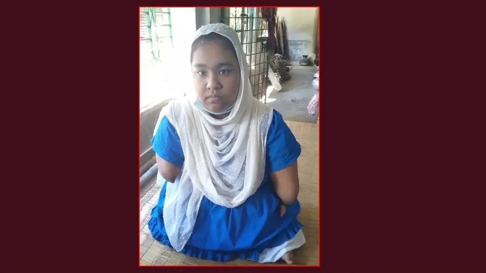 মুখ দিয়ে লিখে জিপিএ-৫ পেল লিতুন জিরা