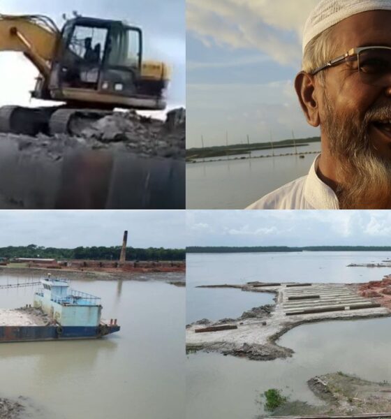 বরগুনায় ইটভাটার মাটি নিতে নদী ও কবর কেটে খাচ্ছে ভাটার মালিক কিসলু , ক্ষোভে স্থানীয়রা