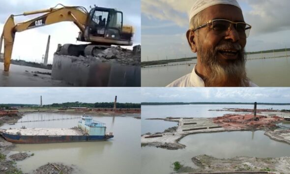 বরগুনায় ইটভাটার মাটি নিতে নদী ও কবর কেটে খাচ্ছে ভাটার মালিক কিসলু , ক্ষোভে স্থানীয়রা